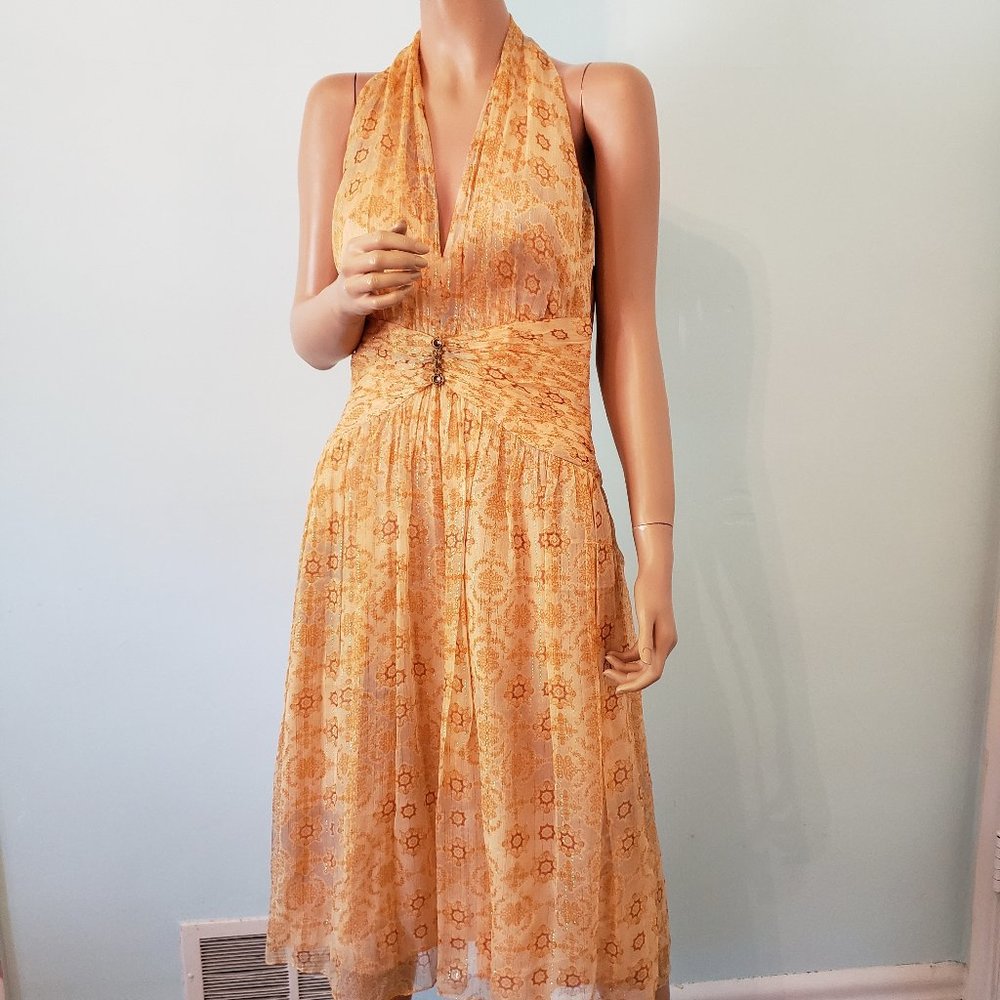 NWT MAGGY LONDON 97% Silk gorgeous, formal dress. Size 8.